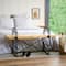 Hello Honey® 48" Light Brown Driftwood & Black Iron Bench